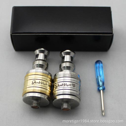 2014 newest Trident atomizer clearomizer rda with dripping dropping atomzier for e cigarette stainless and 24k gold instock DHL